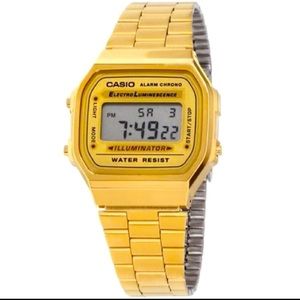 Gold Casio wrist watch